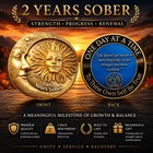 2 Year Sobriety Coin Aa Chip Medallion Alcoholics Anonymous Two Year Sober Gift