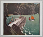 John Platt Mullion Cove Cornwall Vintage Print Of A Woodblock