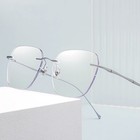 Titanium Rimless Reading Glasses For Women Men Readers Ultralight Glasses
