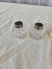 Vintage 3 Sets Of Mini Salt And Pepper  Shakers Clear Glass