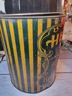 Antique He-mi-la Candy Tin W  Lid Heit Miller Lau Fort Wayne In Green Yellow