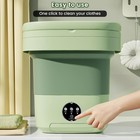 Portable Washing Machine  11l Large Capacity  Green  Mini Washer For Underwear
