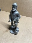 Vintage  Paul Bunyan Pewter Statue Figure  Signed Ricker 6 Inches Tall 3 3 2000