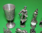 Lot 28 Pewter Figures Mullingar Goblet King Queen Knight Castle Wizards Dragons 