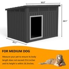 Large Outdoor Indoor Dog House Weatherproof Resin Pet Shelter Ventilated Kennel