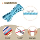 Flat Braided Leather Cord 7mm 5m Sky Blue Craft Strip For Jewelry 16 4ft