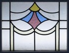 Pretty Abstract Midsize Old English Leaded Stained Glass Window 26 25  X 20 75 