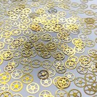 25 Flat Gold Watch Wheels 8mm Altered Art Part Gear Steampunk Watchmakers Lot