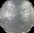 Very Rare - Vintage Art Deco Arthur Armour Aluminum World Map Round Tray