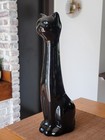 Nos Allure Ceramic Black Cat Toilet Brush Holder 18  Iconic Long-neck Mcm Style