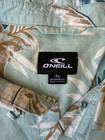 Mens Sz Xl O neill Mint Green Hawaiian Modern Fit Button Up Short Sleeve Shirt