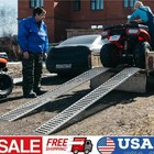 2 X Heavy Duty Steel Loading Ramps For Motorcycle Lawn Mower Atv Utv Utvs Truck
