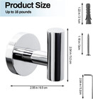 Towel Hooks For Bathroom 2 Packs Wall Mount Towel Holder black Matte Wall Robe H