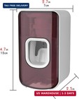 2 Slot Toothbrush Holder And Toothpaste Dispenser Wall Mounted  Automatic Toothp
