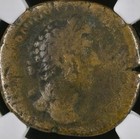 Large Emperor Marcus Aurelius Sestertius 161-180ad Ngc Genuine Roman Coin