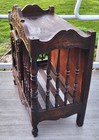 18th Cent Antique French Provincial Hanging Fruitwood Paneti  re Petrin Bread Box