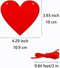 2 Pack Red Felt Heart Garland Heart Banner For Wedding Heart Party Decorations