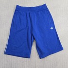 Adidas Adicolor Sweat Shorts Youth Large 12-14 Blue Trefoil Spellout Basketball