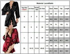 Women Sexy Lace Lingerie Ladies Satin Silky Dressing Gown Bath Robe Sleepwear