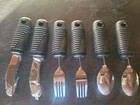 Lot Of 6 Weighted Adaptive Eating Utensils Tremors Parkinsons Silverware Grips