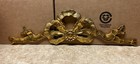 Vintage Solid Brass 16    Ornate Art Ribbon Bow Wall Door Decor Accent Topper