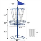 Portable Disc Golf Basket Practice Game Target Cross Chain Outdoor Trapper Blue