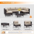 7-piece Wicker Patio Furniture Set  Outdoor Sectional Sofa W  Cushions   Table