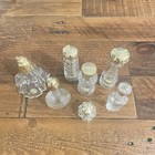 Perfume Bottles  Lot Of 7 Mini - Empty Glass Vanity Collector Decor Vintage