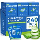 240pcs Eyelid Cleansing Wipes - Tea Tree Oil  Gentle Facial Cloths For Sensitive