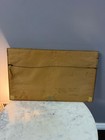 Antique French Hand Fan Framed Gilt Pierced Bone Silk Sequins Shadow Box 11 x18 