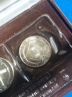 San Marino Diptych 2 Silver Coins World Cup Football Mexico 1986