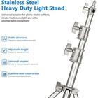 Neewer St-300ss 9 8  3-section Stainless Steel Spring Cushioned Light Stand