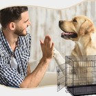 New Cat Dog Cage Pet Kennel Folding Crate Wire Metal Cage W divider  42  