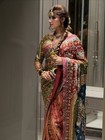 Bollywood Designer Saree Traditional Mirror Work Wedding Party Wear Sari Blouse