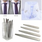 10-40 Metal Collar Stays 10 Magnets For Mens Dress Shirts Premium Stainless Iron
