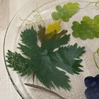 Vintage Peggy Karr  Glass Plate Tray Platter Wine Cheese Round Read