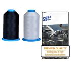 Huge Machine Embroidery Thread Black   White - Large Polyester Cones 5500 Yards