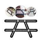 2 Pk Universal Angleizer Ruler Template Tool Multi Angle Measuring Cast Aluminum