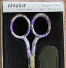Gingher Retired 2003 Designer Series  leah  4  Embroidery Scissors W sheath Htf