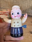 Vintage Cheery Chef Cook Celluloid Occupied Japan Tin Wind-up Toy W  Box