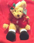 Avon Bear Collection Design By Russ xmas Sammy Santa Bear W baby Bear In Bag nwt