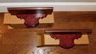 Vintage  Lot 2 Home Interior Mahogany Wooden Shelves Shelf W box Rare 