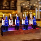 B4life Liquor Bar Bottle Display Shelf  2 Tier Real Wood Bar Shelves For Liqu   