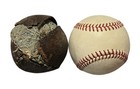 Antique Circa 1860s Lemon Peel 1 Piece Construction Baseball Early Old Vintage
