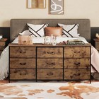  54  w Dresser For Bedroom  Dresser Tv Large Size Rustic Brown Wood Grain Print