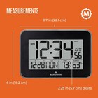 Marathon Crystal Framed Atomic Wall Clock - Black - Model Clo30060bk