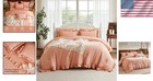 Elegant Coral Pink King Comforter Set - 7-piece Ultra-soft Bed In A Bag