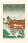 Tsuchiya Koitsu - Group Of Four Small Japanese Woodblock Prints 1940s-50s