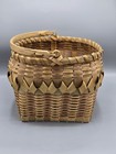  Winnebago Hochunk Hand Crafted Black Ash Basket Bentwood Handles