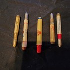 Lot Of 5 Vintage Advertising Bullet Pencils